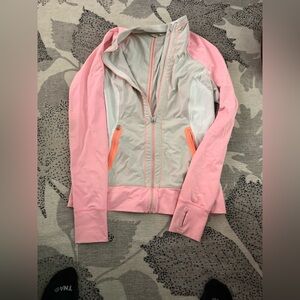 Women's Lululemon Pink and Gray Jacket Size 8